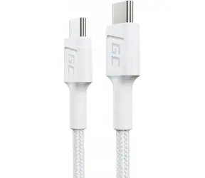Green Cell KABGC31W PowerStream weiß / Kabel / USB-C (M) - USB-C (M) / 30 cm / PD