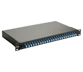 Equip Anschlussdose 24x LC OS2 schwarz / Optische Anschlussdose / 1 HE / OS2 Singlemode / 24x LC Duplex