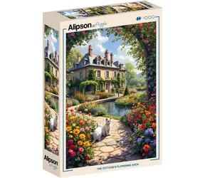 ALIPSON Puzzle Blühender Bogen am Ferienhaus / 1000 Teile / 47,8 x 69 cm