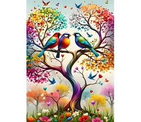 ALIPSON Puzzle Regenbogenbaum / 500 Teile / 34,2 x 47,8 cm