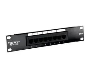 Trendnet TC-P08C6 schwarz / Patchpanel / 8 Ports / Cat6 ungeschirmt / 10"
