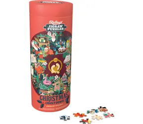 Ridley's Games Rundes Puzzle „Countdown bis Weihnachten“ / 1000 Teile / Durchmesser 68 cm