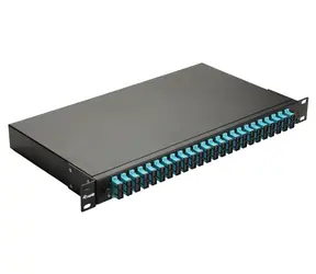 Equip Anschlussdose 24- Port SC-Duplex OM3 schwarz / Anschlussdose / OM3 Multimode / Rack 1 HE / 483 x 243 x 44 mm