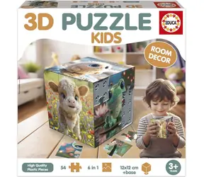 Educa 3D-Puzzlewürfel Tiere / 54 Teile