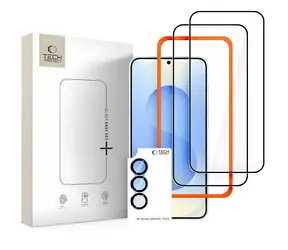 Tech-Protect Easy Set+ schwarz / Schutzglas aus gehärtetem Glas / Samsung Galaxy S26 / 3 Stück