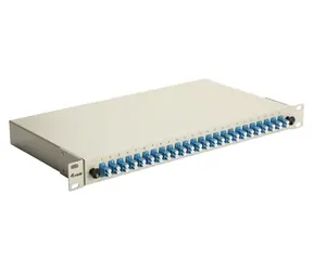 Equip Anschlussdose 24x LC OS2 grau / Optische Anschlussdose / 1 HE / OS2 Singlemode / 24x LC Duplex
