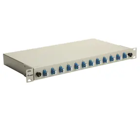 Equip Anschlussdose / Anschlussdose / 12x LC Duplex / OS2 Singlemode / 1 HE / Grau