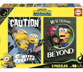 Educa Puzzle Minions und Monster / 2x500 Teile