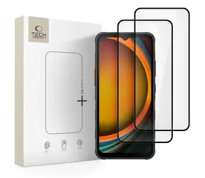 Tech-Protect Glass Fit+ schwarz / Schutzglas / Samsung Galaxy Xcover 7 und 7 Pro / 2 Stück