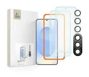 Tech-Protect Supreme Set für Samsung Galaxy S25+ / Schutzglas / 2x Displayglas + Kameraglas / transparent