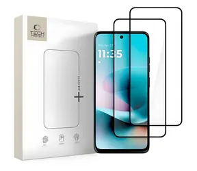 Tech-Protect Glass Fit+ schwarz / Gehärtetes Glas / Motorola Moto G57/G57 Power/G67 Power / 2 Stück