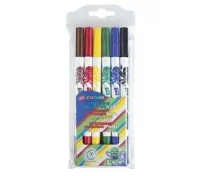 Easy Colours / Filzstifte / doppelseitig / 6 Farben / abwaschbar