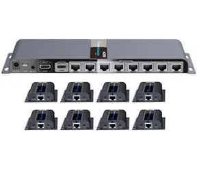 PremiumCord HDMI 1-8 Splitter + Extender / Extender / Cat6/6a/7 / Full HD 1080p / 3D