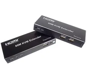PremiumCord HDMI KVM-Extender 60 m / KVM-Extender / 2x USB / Audio / Cat5/6 / Ein Kabel