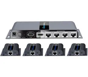 PremiumCord HDMI 1-4 Splitter + Extender / Splitter und Extender / CAT6/6a/7 / Full HD / 3D