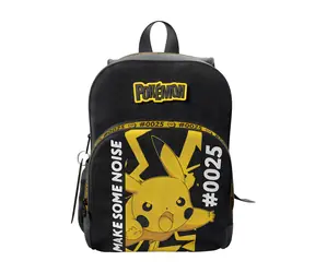 CYP Brand Pokémon Twilight Champions Pikachu Rucksack / 30 cm / schwarz, gelb / 2 Reißverschlusstaschen