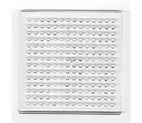 PLAYBOX Bügelperlen-Pad, quadratisch / Transparent / 7,5 × 7,5 cm
