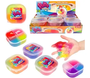 TEDDIES Regenbogen-Schleim in der Box / 1 Stück / Farbmix