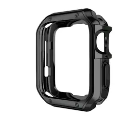 Hurtel Schutzhülle für Apple Watch 45 mm Serie 7/8/9 Schwarz / Hülle / Silikon / Stoßfest