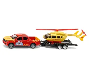 Siku Super Nissan Navara Bergrettungswagen / Modellauto mit Hubschrauber / 1:50 / Metall, Kunststoff / ab 3 Jahren