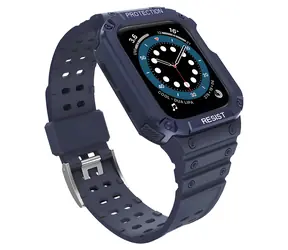 Hurtel Armor Case blau / Schutzhülle mit Armband / Apple Watch 38/40/41 mm