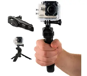 Hurtel Mini-Stativhalterung für GoPro und SJCAM Schwarz / Stativ / Action-Kamerahalterung