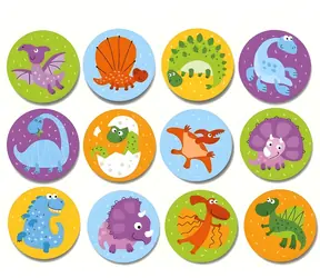 DODO Pexeso Dinosaurier / 24 Karten / 12 Paare / Kartendurchmesser 5,5 cm
