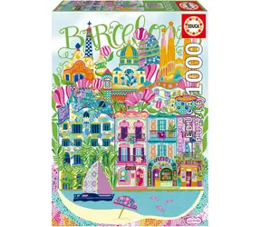 Educa Puzzle Car Pintos: Barcelona / 1000 Teile / 48 × 68 cm
