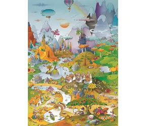 HEYE Puzzle Cartoon Classics: Idylle am See / 1000 Teile / 50 x 70 cm