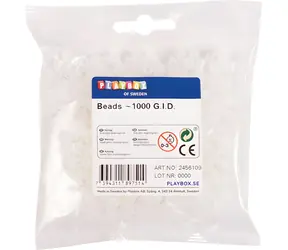 PLAYBOX Leuchtperlen, 1000 Stück /  5 mm / LDPE