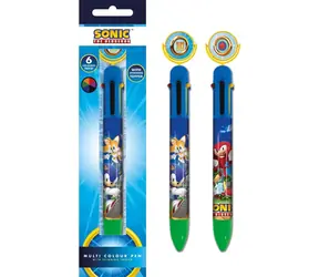 Sonic Pen / Stift / 6 farbige Minen / Clip / 17 cm