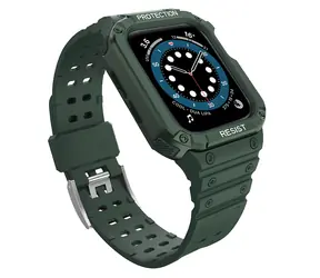 Hurtel Schutzhülle mit Armband für Apple Watch 42/44/45 mm, grün / Hülle mit Armband / 42/44/45 mm