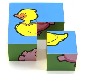 TEDDIES Bilderbausteine Meine ersten Tiere / 4 Bausteine / Holz