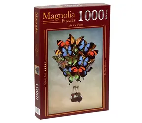 MAGNOLIA Schmetterlings-Puzzleballon / 1000 Teile / 48 x 68 cm