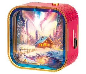 2KIDS TOYS 3D-Holzpuzzle Nordlichtlampe / LED-Beleuchtung / Touch-Steuerung / über 10 Teile / USB