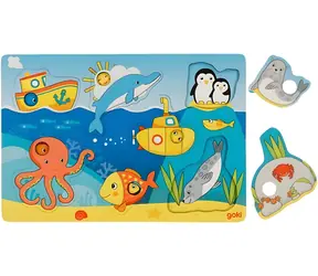 GOKI Holzpuzzle „Im Meer“ / Puzzle / Holz