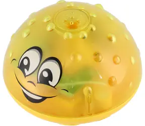 TEDDIES Sprühbrunnen gelb / Wasserspielzeug / Lichteffekte / 10 cm