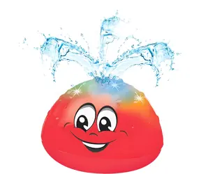 TEDDIES Sprühbrunnen rot / Wasserspielzeug / Lichteffekte / 10 cm