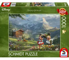 Schmidt Puzzle Mickey & Minnie in den Alpen / 1000 Teile / ab 12 Jahren