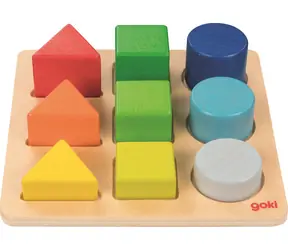 GOKI Formenpuzzle / Holz / 9 Teile