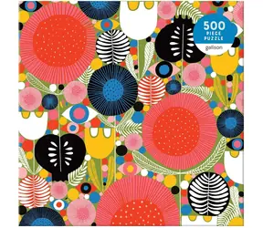 Galison Quadratisches Puzzle „Augen im Garten“ / 500 Teile / 51 × 51 cm