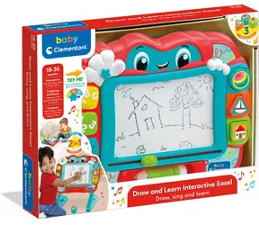 Clementoni BABY Interaktives Magnetbrett / 2 in 1 / 3 Spielpositionen / abwischbare Oberfläche