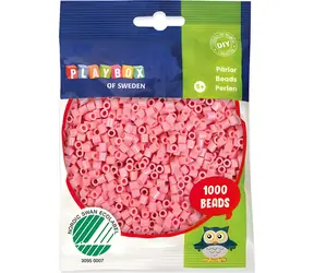 PLAYBOX Aufbügelbare Perlen rosa / 1000 Stück.