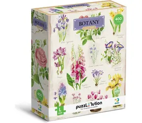 DODO Puzzle Botanik: Gartenblumen / 400 Teile / 33 x 47 cm