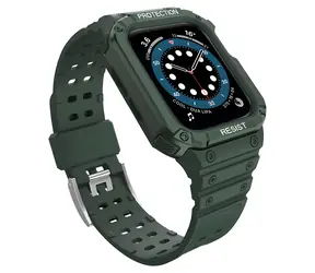 Hurtel Schutzhülle mit Armband für Apple Watch 38/40/41 mm, grün / Hülle mit Armband / 38/40/41 mm
