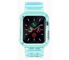 Hurtel Schutzhülle mit Armband blau / Schutzhülle mit Armband / Apple Watch 40 mm / Silikon
