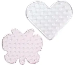 PLAYBOX Bügelperlen-Pads XL Schmetterling und Herz / Pads / 5 Stück /  9 mm