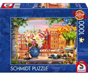 Schmidt Puzzle Besuch in Amsterdam / 1000 Teile / 69,3 × 49,3 cm