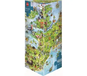 HEYE Puzzle Dragons - Europakarte / 4000 Teile / 136 x 96 cm