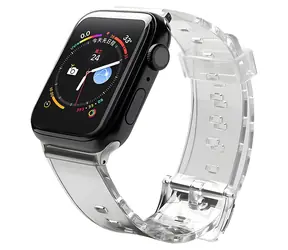 Hurtel Silikonarmband 42/44 mm schwarz / Armband für Apple Watch / Silikon